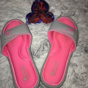 Champion memory foam flip flops.